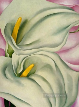 ジョージア・オキーフ Painting - ピンクの 2 つのオランダカイウユリ ジョージア オキーフ アメリカのモダニズム 精密主義